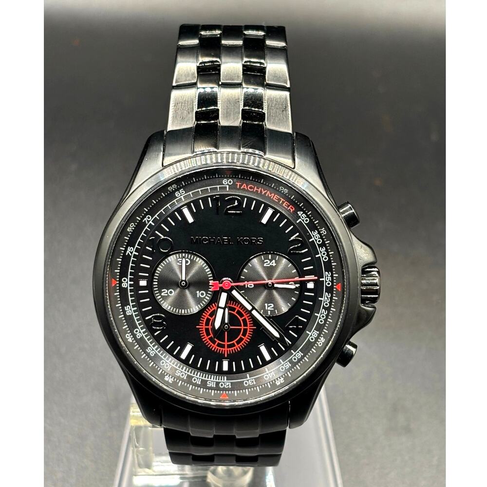 Michael Kors Pilot MK9127 Black Chronograph Steel 44mm Men’s Watch